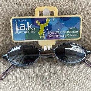 J.A.K Kids Sunglasses Blue Tone Metal Frame 100% UV Protection Sunglasses Shades